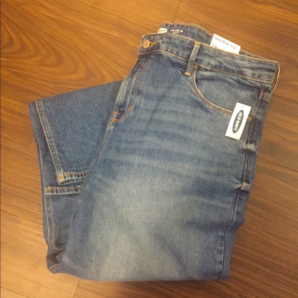 Old Navy Slim Wide Leg Jeans